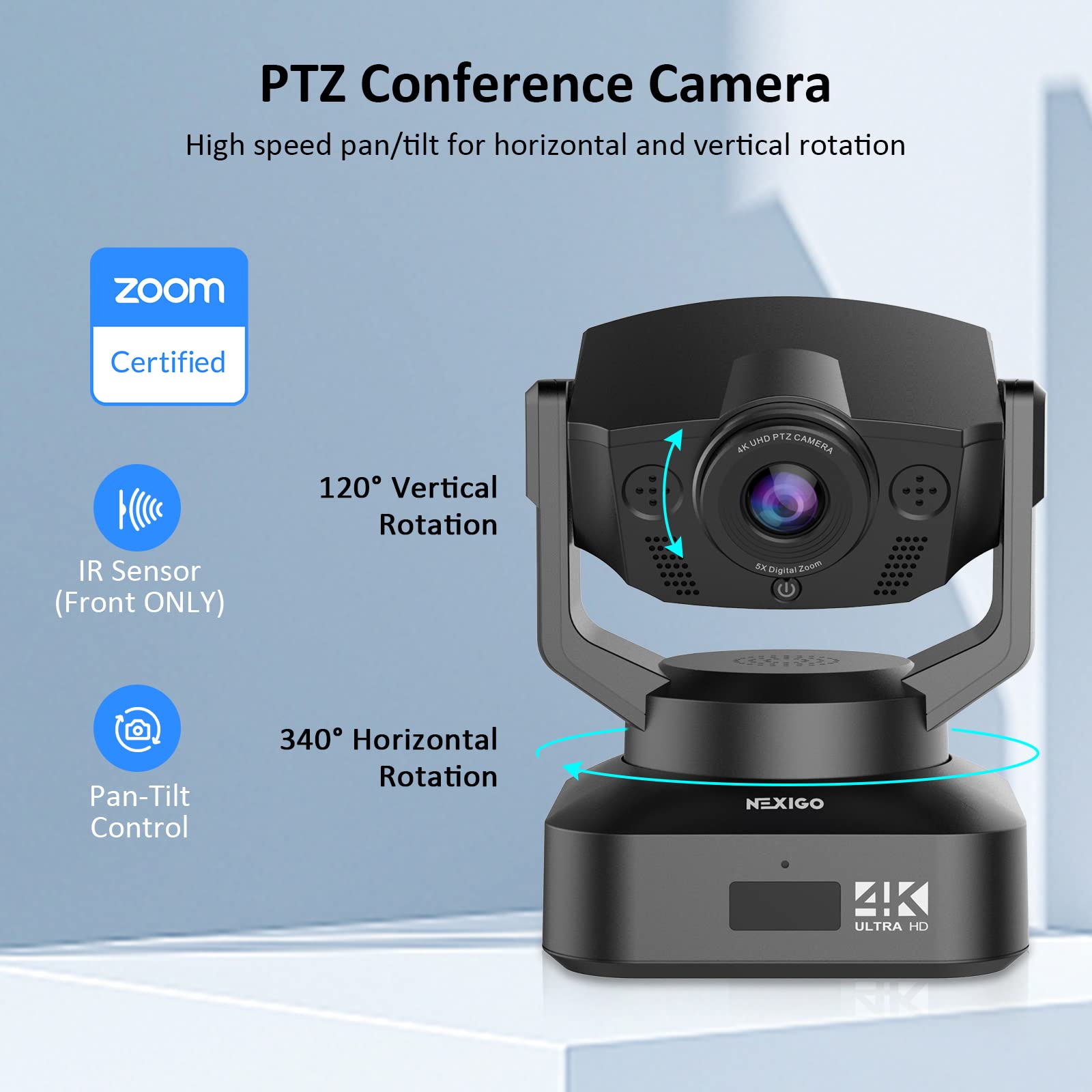 Amazon.com: NexiGo N990 4K PTZ Zoomable Webcam, Video Conference